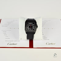 Cartier Santos 100 3774 - Black ALDC Coating - 2018 - Box and Papers - Vintage Watch Specialist