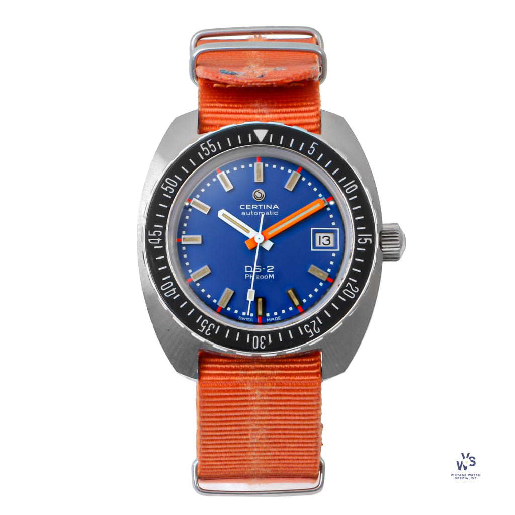 Certina Automatic DS-2 PH 200m (The Burton) - Blue Dial - c.1970 - Vintage Watch Specialist