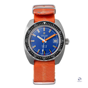 Certina Automatic DS-2 PH 200m (The Burton) - Blue Dial - c.1970 - Vintage Watch Specialist