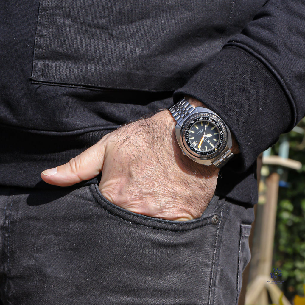 Certina Automatic DS-3 - Black Dial - Well Preserved - Papers - c.1970s - Vintage Watch Specialist