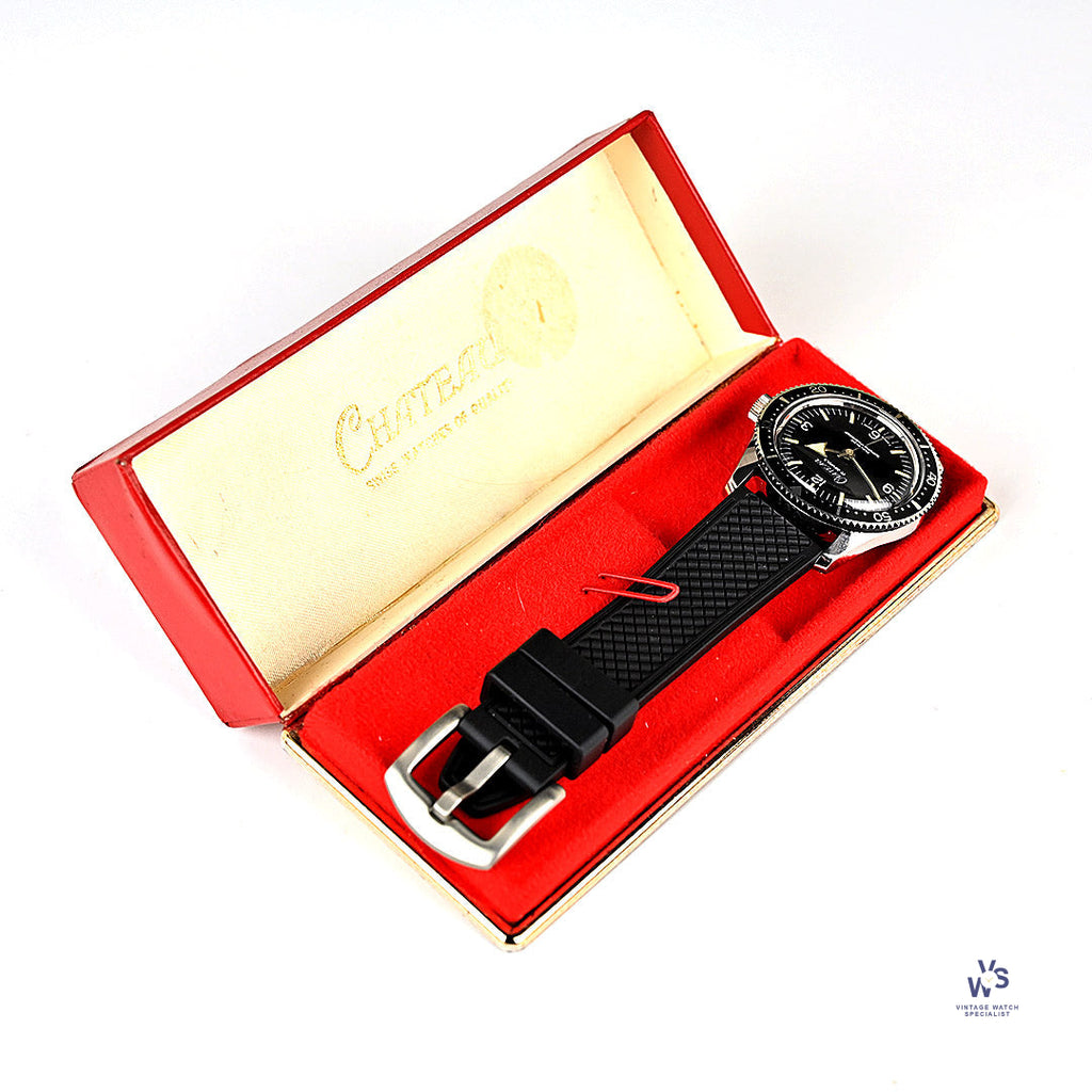 Chateau Dive Watch - Mint Unworn - Original Box - c.1960s - Vintage Watch Specialist