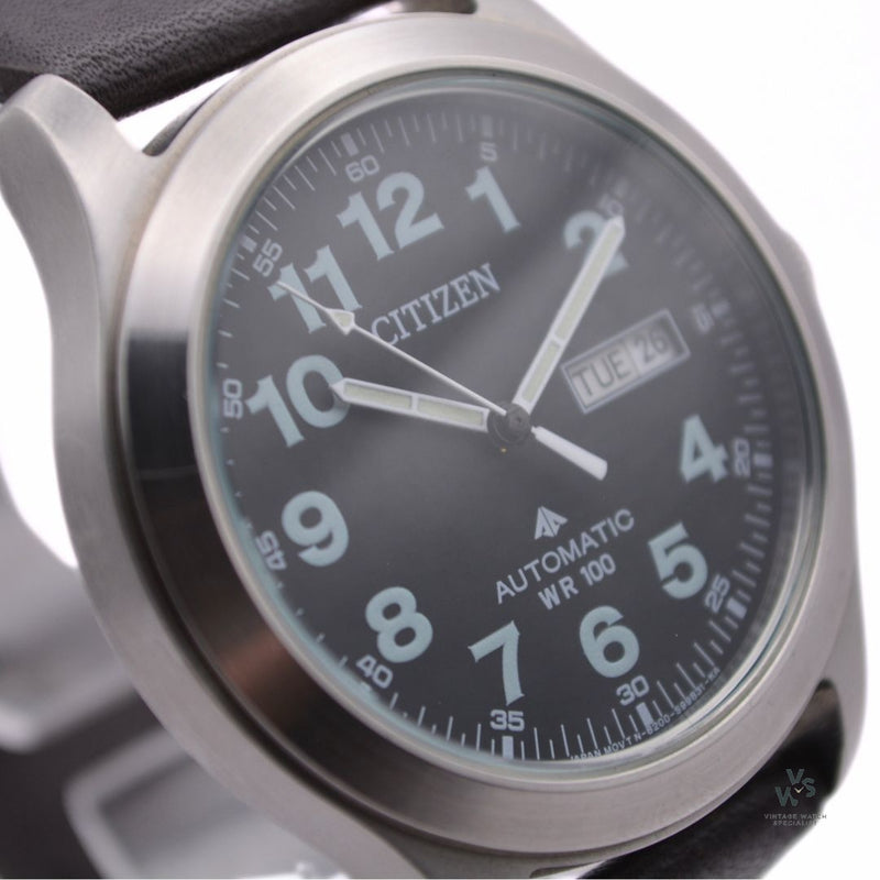Citizen Pro Master Automatic - Model Ref: NH6050-02E - Military Style - Day/Date - Vintage Watch Specialist