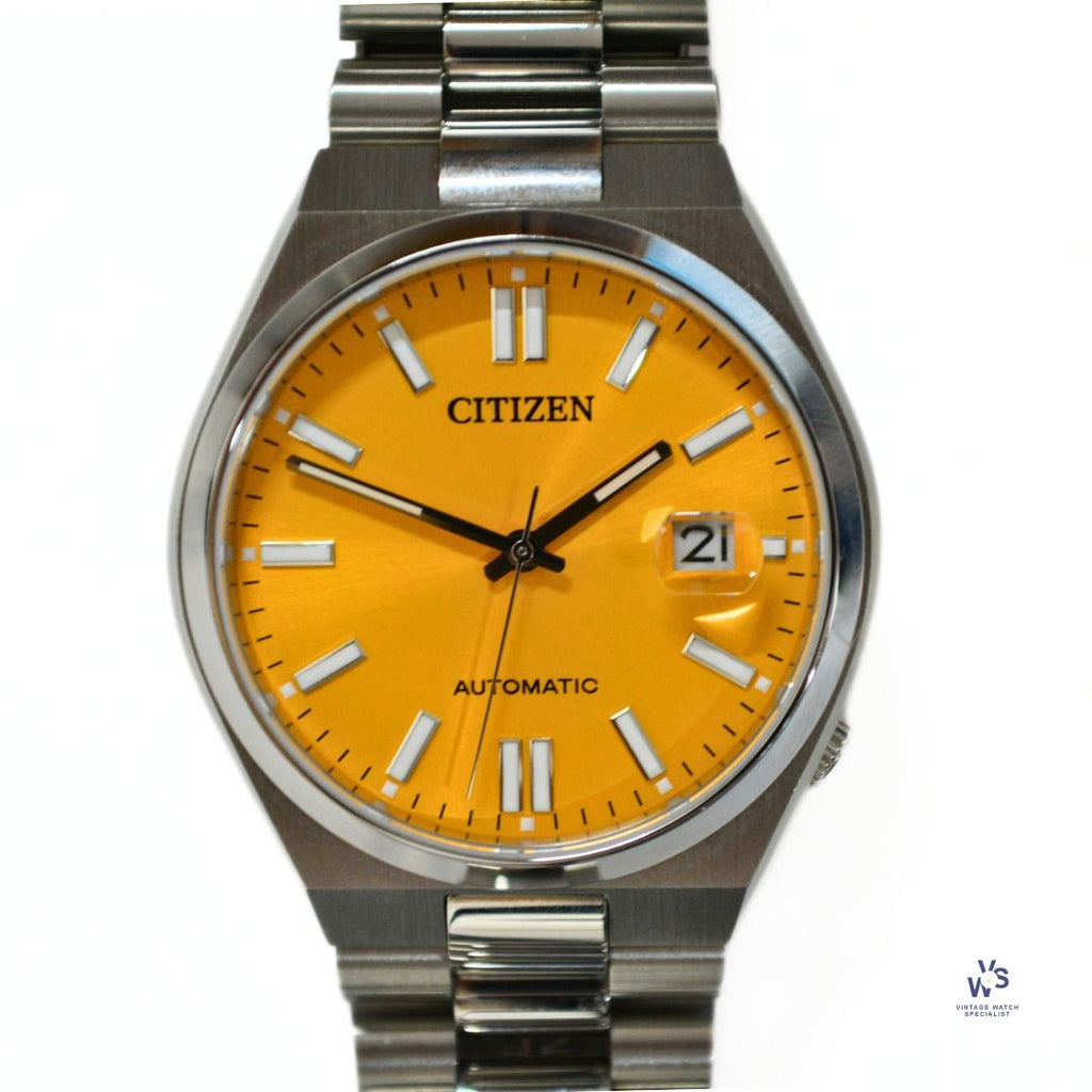 Citizen Tsuyosa Automatic - Model Ref: NJ0150-56Z - Yellow Dial - Vintage Watch Specialist