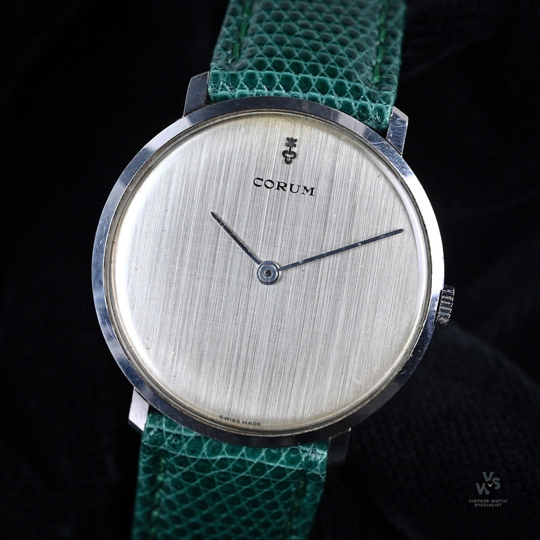 Corum Time-Only Dress Watch - Silver Linen Dial - Manual Wind Corum Time-Only Dress Watch - Silver Linen Dial - Manual Wind