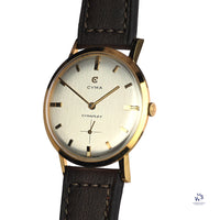Cyma Cymaflex 18k Gold Dress Watch - New Old Stock - Vintage Watch Specialist