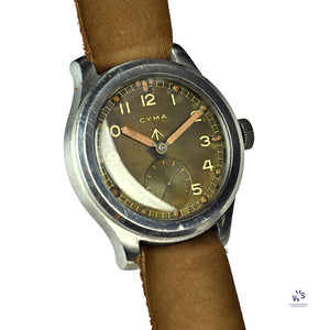 Cyma - Dirty Dozen - British Military Issued WWII - Caseback WWW - c.1944 - Rare - Vintage Watch Specialist