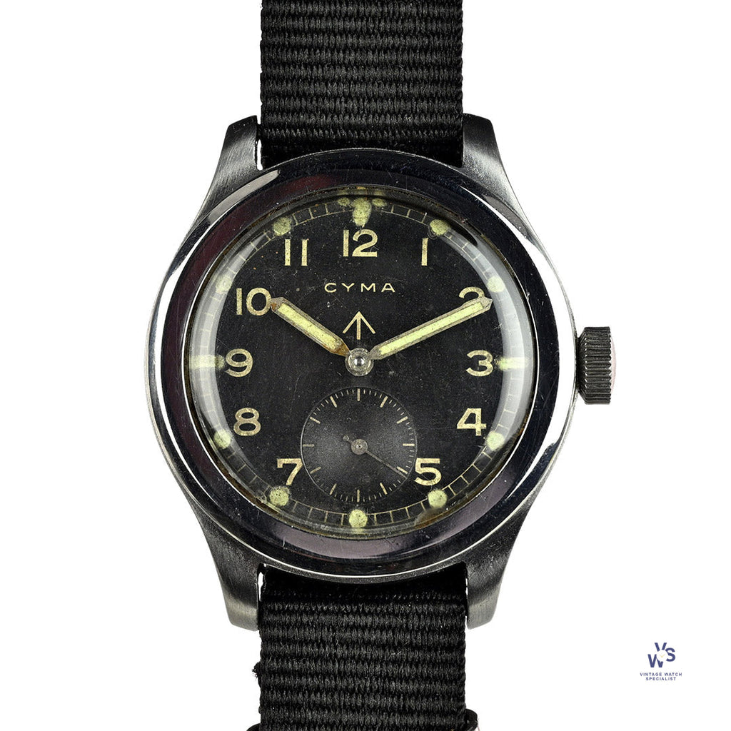 Cyma Dirty Dozen WW2 - British Military Issued Watch - c.1944 - Vintage Watch Specialist