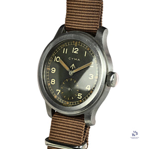 Cyma Dirty Dozen WW2 Military Issued Soldiers Watch Original Condition c.1944 Vintage Watch Specialist