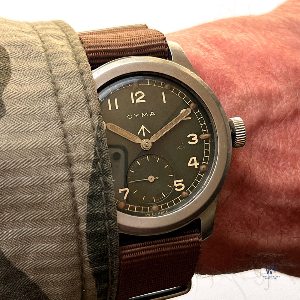 Cyma Dirty Dozen WW2 Military Issued Soldiers Watch Original Condition c.1944 Vintage Watch Specialist