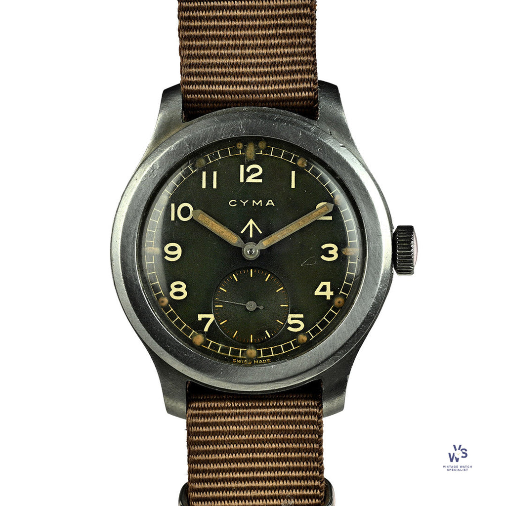 Cyma Dirty Dozen WW2 Military Issued Soldiers Watch Original Condition c.1944 Vintage Watch Specialist