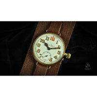 Cyma Gents 9k Gold Officers Trench Watch - c.1930s - Vintage Watch Specialist