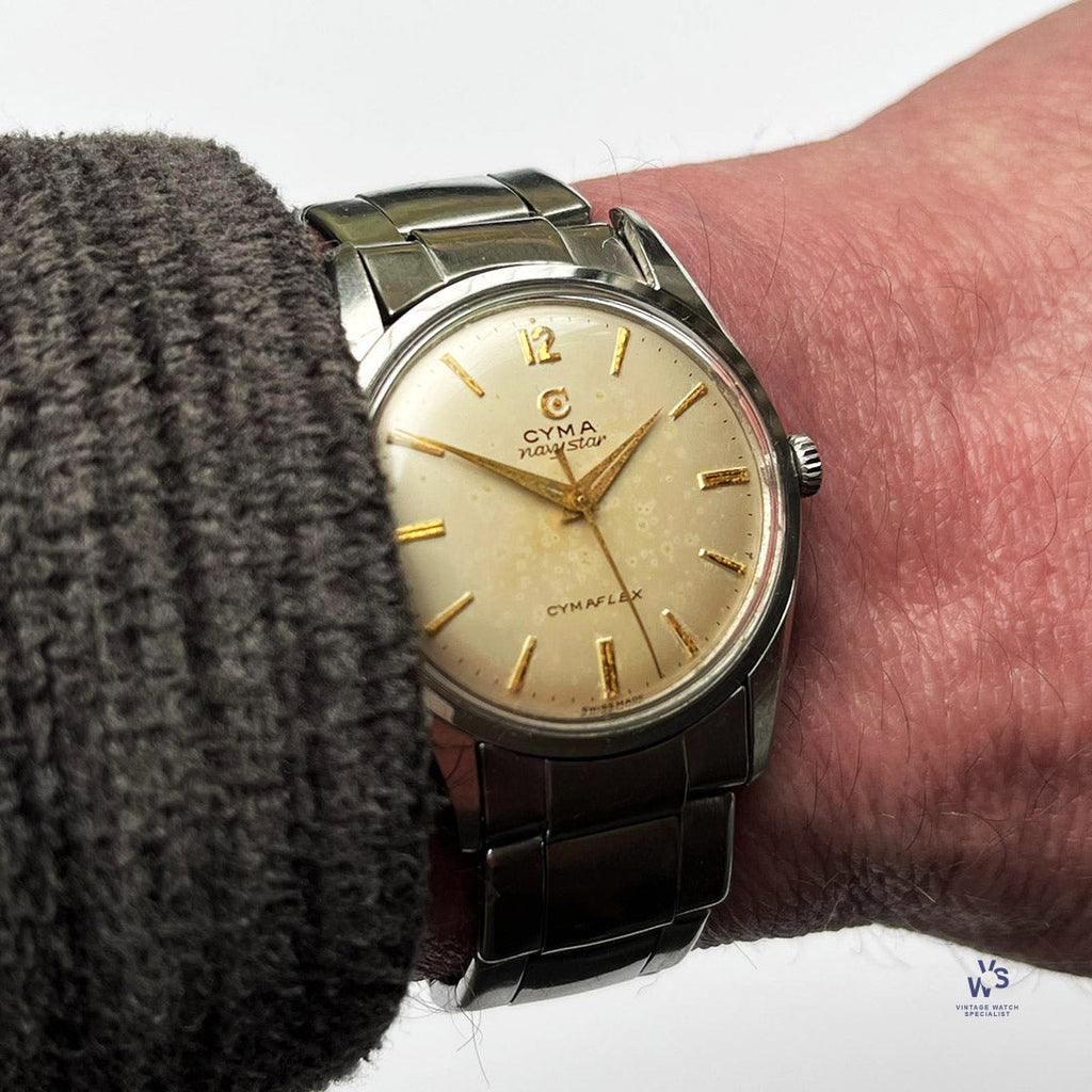 Cyma Navystar - CymaFlex - Model Reference: 2-5729-6 - c.1950 - Vintage Watch Specialist