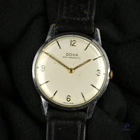 Doxa Anti Magnetic Dress Watch Steel Case Gilt Furniture c.1950s Vintage Watch Specialist