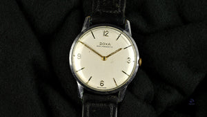 Doxa Anti Magnetic Dress Watch Steel Case Gilt Furniture c.1950s Vintage Watch Specialist
