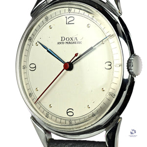 Doxa Anti-Magnetic Silver Dial - New Old Stock - c.1940 - Vintage Watch Specialist