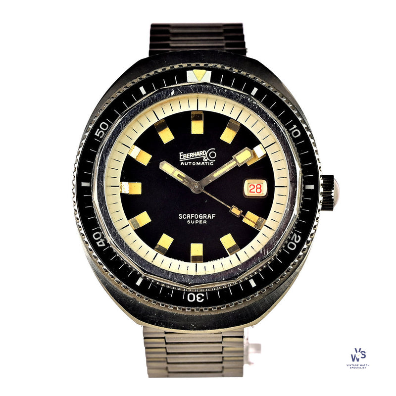 Eberhard Co. Scafograf Super Divers Watch Model Reference 250 12 Vintage Watch Specialist