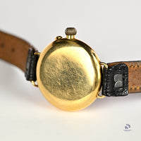 Electa Oversized Borgel Cased Trench Watch in 18k Gold c.1920s Vintage Watch Specialist