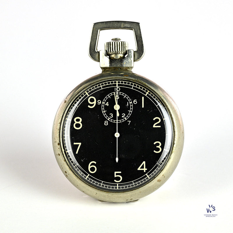 Elgin WWII Bombardier Stopwatch - c.1940s - Vintage Watch Specialist