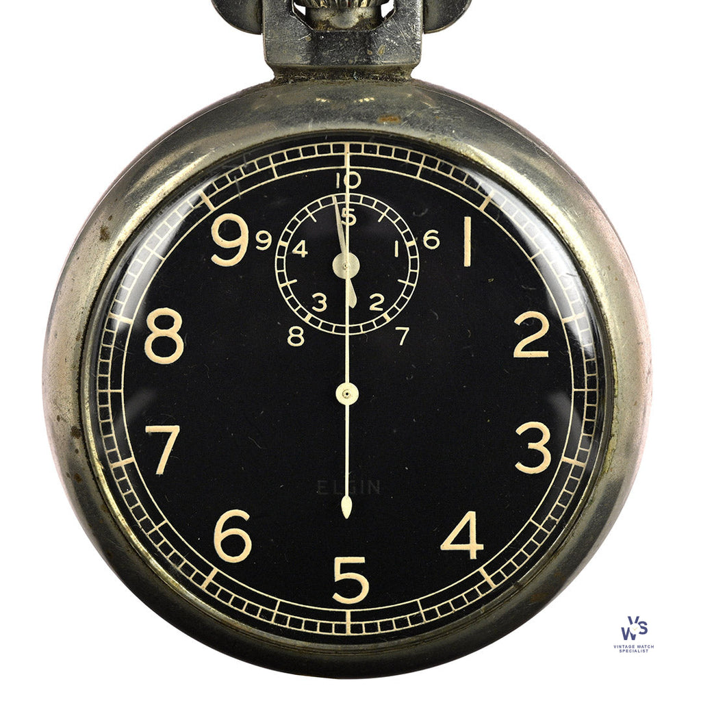 Elgin WWII Bombardier Stopwatch - c.1940s - Vintage Watch Specialist