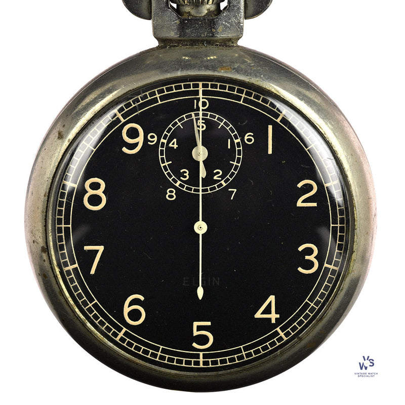 Elgin WWII Bombardier Stopwatch - c.1940s - Vintage Watch Specialist