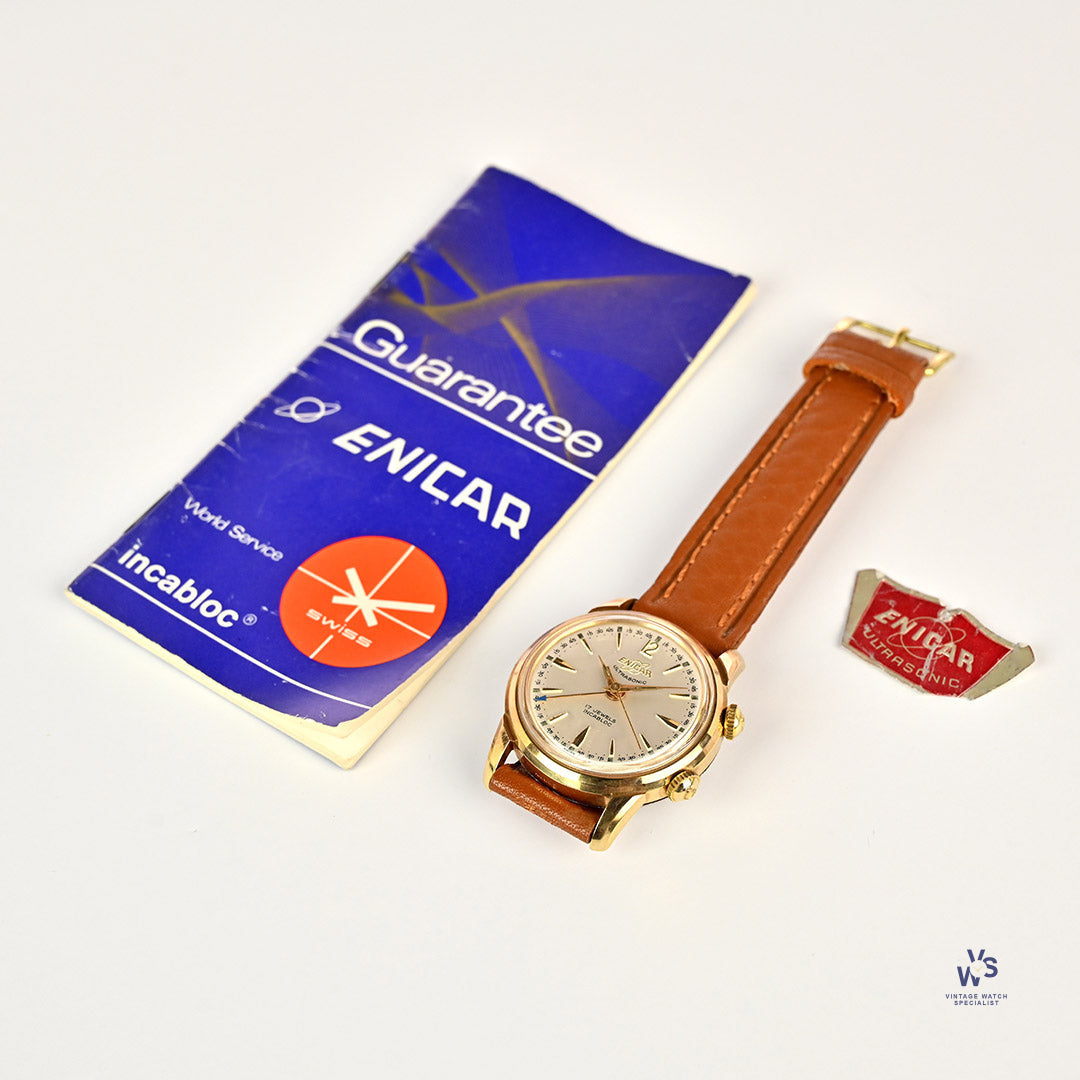 14K ENICAR ULTRASONIC /アンティーク/不動/スイス製 Enicar Ultrasonic, Vintage Swiss Mechanical Watch from