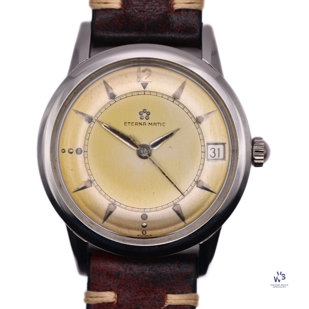 Eterna-Matic - Date - Tropical Dial - Arrow Head Markers - Cal 1239 ...