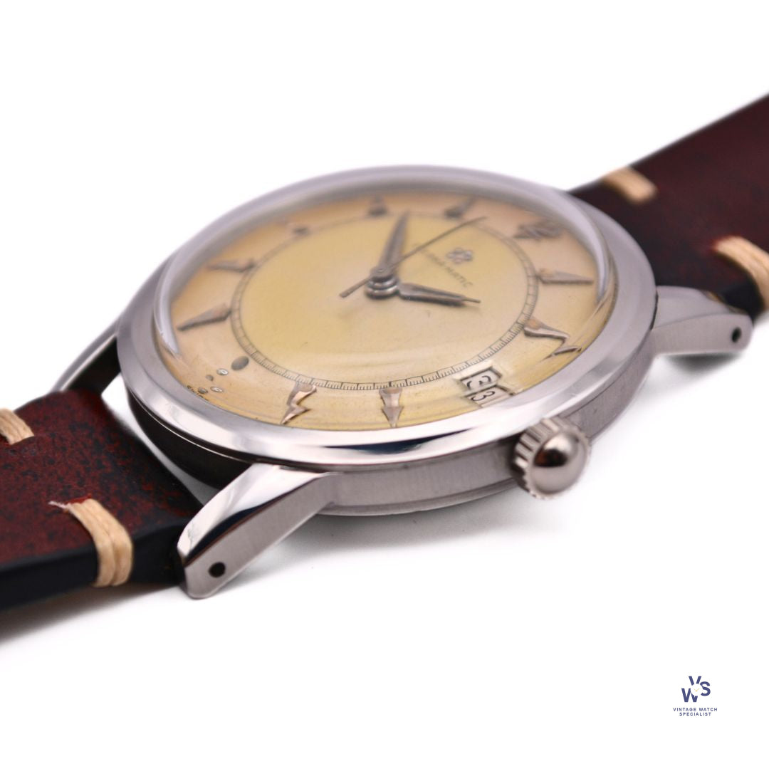 Eterna-Matic - Date - Tropical Dial - Arrow Head Markers - Cal 1239 ...