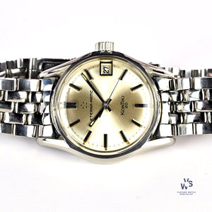 Eterna-Matic - Kontiki 20 - Silver Sunburst Dial with Date - c.1967 - On a Dual Signed Gay Freres Bracelet - Vintage Watch Specialist
