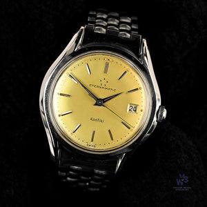 Eterna-Matic Kontiki - Date - Tropical Dial - c.1955 - Gay Freres Bracelet - Vintage Watch Specialist