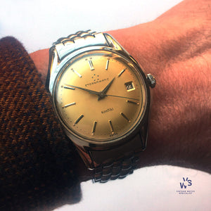 Eterna-Matic Kontiki - Date - Tropical Dial - c.1955 - Gay Freres Bracelet - Vintage Watch Specialist