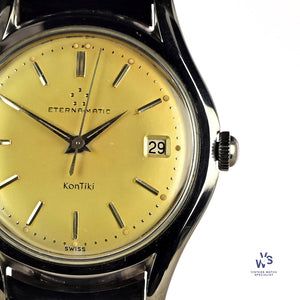 Eterna-Matic Kontiki - Date - Tropical Dial - c.1955 - Gay Freres Bracelet - Vintage Watch Specialist