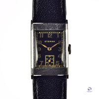 Eterna - Sub - Seconds - Tank Case - Gilt Black Dial - c.1932 - Vintage Watch Specialist