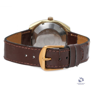 Favre-Leuba Duomatic H.P.S. Automatic Calendar - Gold Plated Cushion Case c.1975 Vintage Watch Specialist