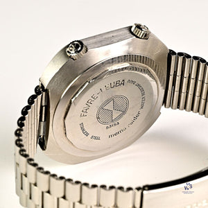Favre Leuba Geneve Memo Raider Alarm Watch - Silver Dial - Vintage Watch Specialist