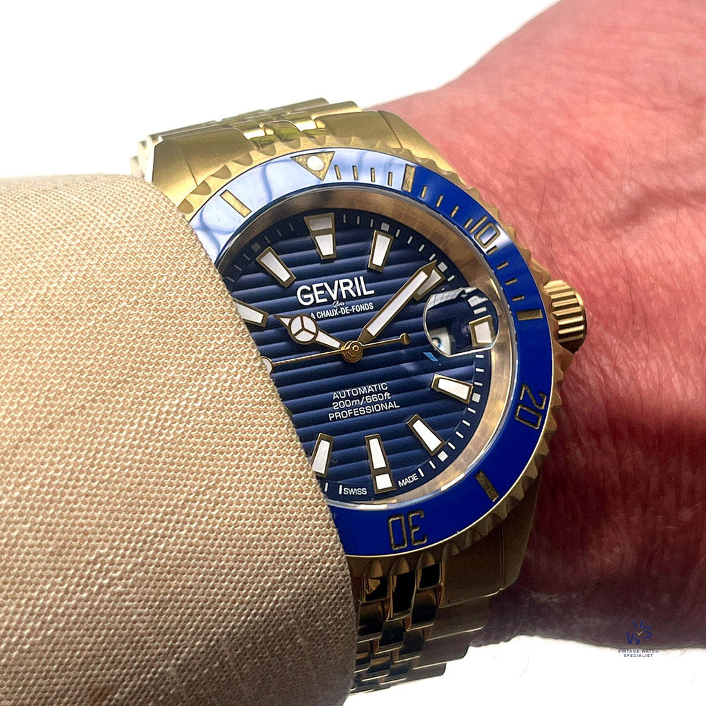 Gevril Chambers Automatic - Ceramic Bezel - Model Ref: 42604A - August 2024 - Vintage Watch Specialist