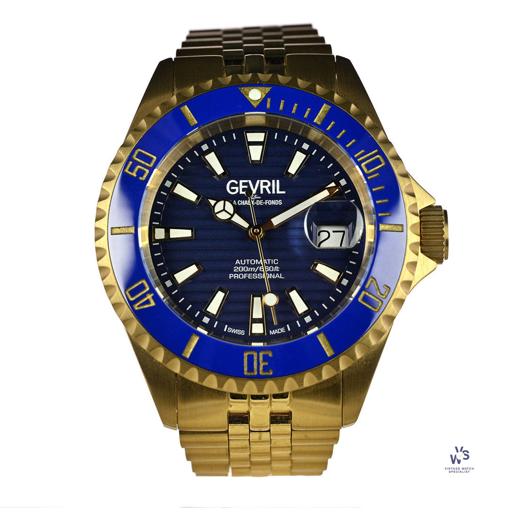 Gevril Chambers Automatic - Ceramic Bezel - Model Ref: 42604A - August 2024 - Vintage Watch Specialist