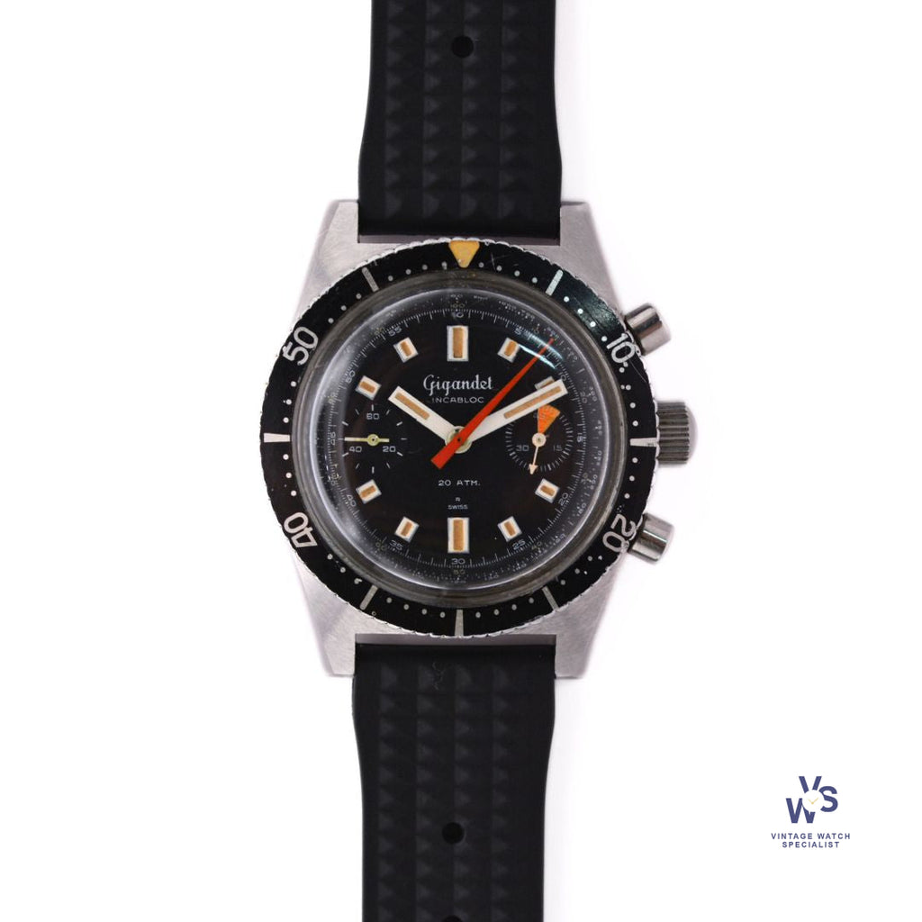 Gigandet - Wakmann - Incabloc - Chronograph Divers - 20ATM - Cal.248 - Vintage Watch Specialist