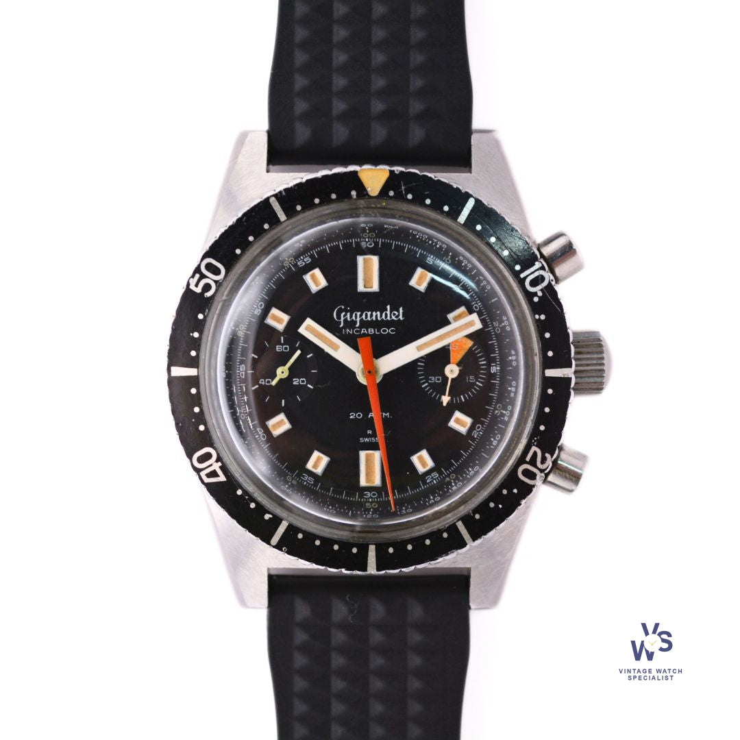 独50年代　Wagenfeld for WMF 438.2〜4 445.1〜2 Gigandet - Wakmann - Incabloc - Chronograph Divers - 20ATM - Cal