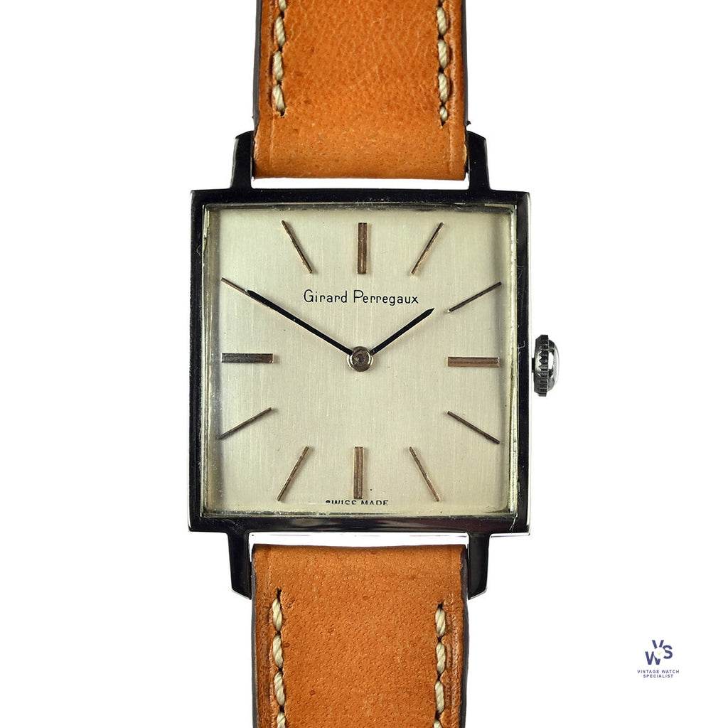 Girard Perregaux - Square Watch - S/S Case - Gilt Furniture - c.1960s - Vintage Watch Specialist