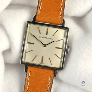 Girard Perregaux - Square Watch - S/S Case - Gilt Furniture - c.1960s - Vintage Watch Specialist