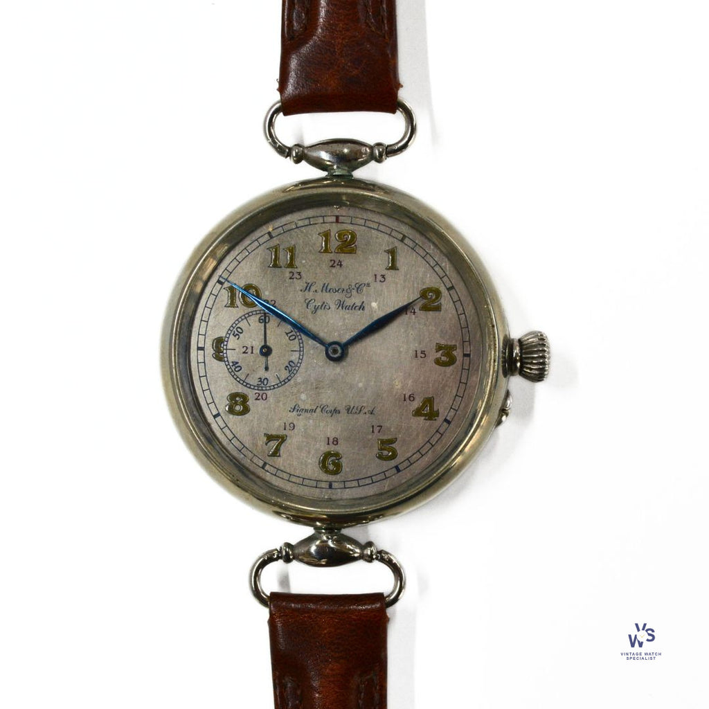 H.Moser & Cie - Cylis Watch - US Signal Corps - Pocket Watch Conversion - c.1910 - Vintage Watch Specialist