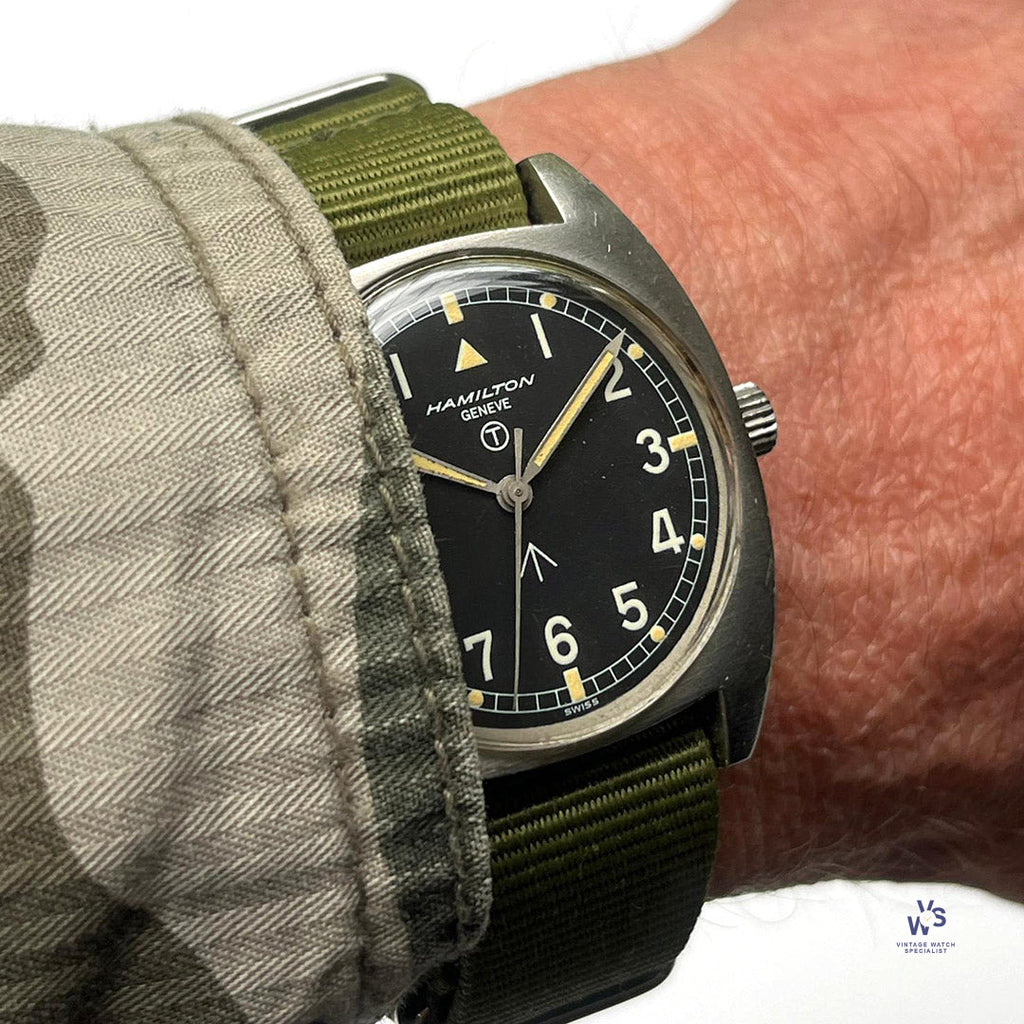 Hamilton Geneve 6BB Military Pilots Watch - 1974 - Vintage Watch Specialist