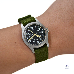 Hamilton - United States Military - B-Spec - General Purpose MIL-W - Wristwatch - circa August 1981 - Vintage Watch Specialist