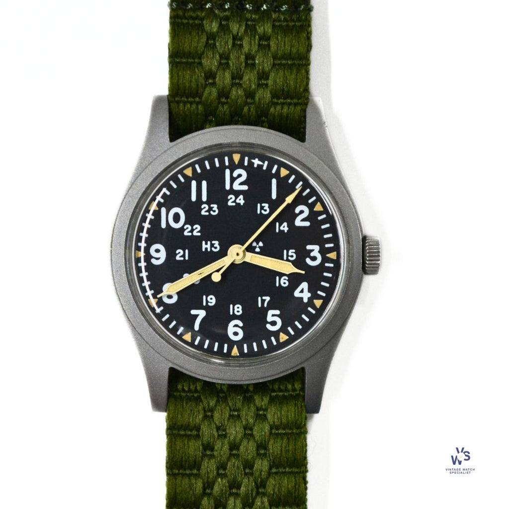 Hamilton - United States Military - B-Spec - General Purpose MIL-W - Wristwatch - circa August 1981 - Vintage Watch Specialist