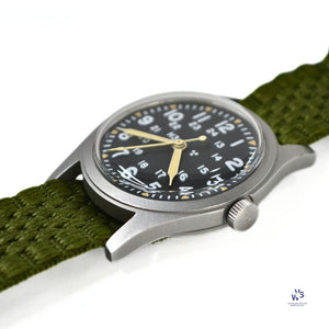 Hamilton - United States Military - B-Spec - General Purpose MIL-W - Wristwatch - circa August 1981 - Vintage Watch Specialist