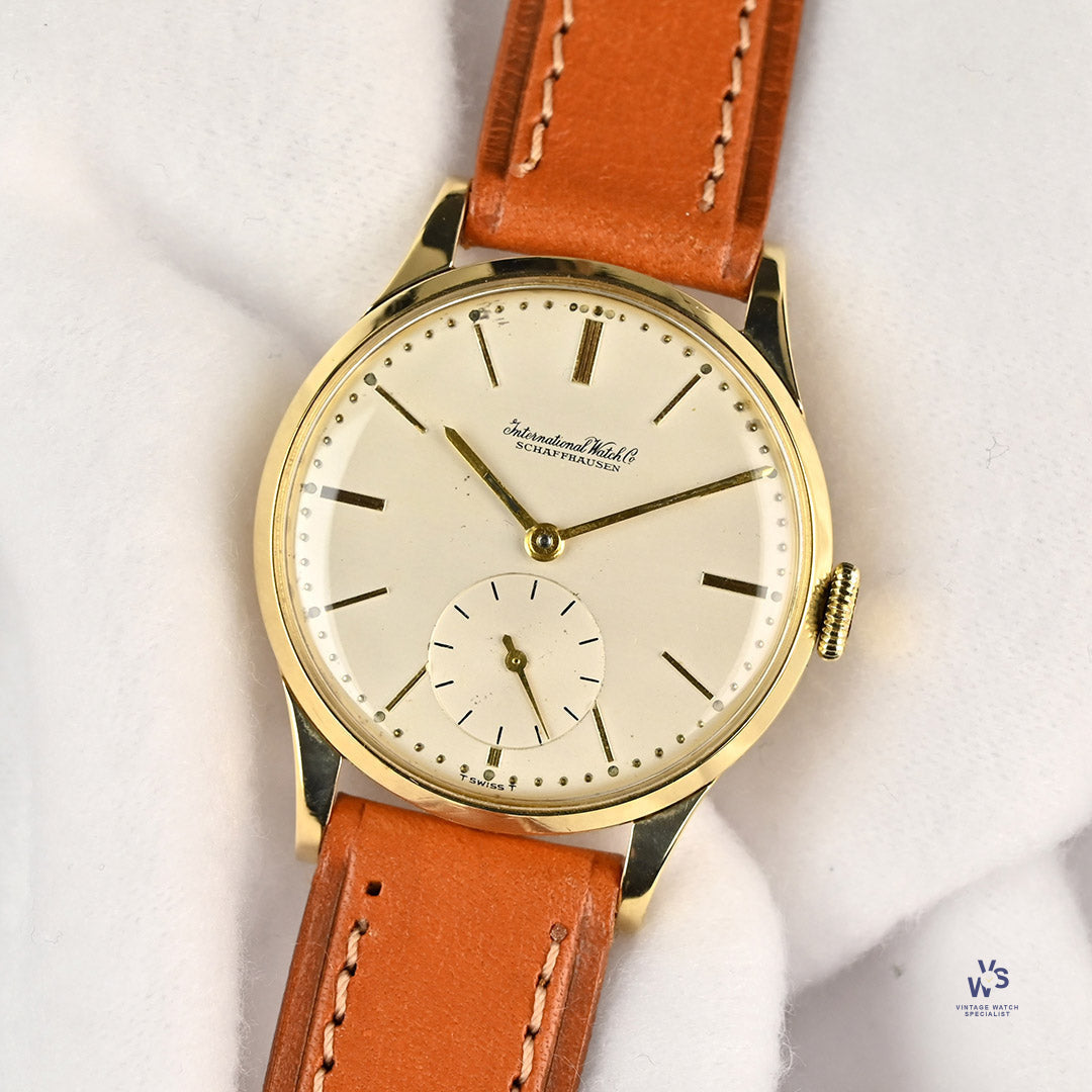 iwc gold dress watch IWC Yellow Gold Dress Watch Blue Soleil Dial