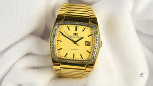 IWC 18k Gold Dress Watch With Diamond Bezel - Model Ref: 2189730 - c.1978 - Vintage Watch Specialist
