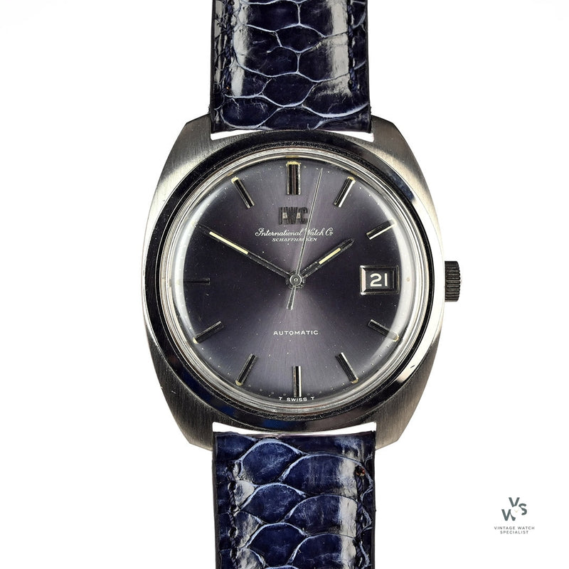 IWC Automatic Calendar - Dusk Blue Dial - Model ref: R819A - c.1970 - Vintage Watch Specialist