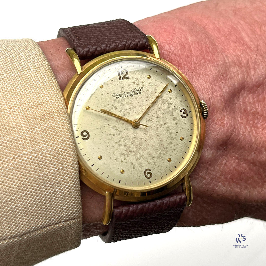 IWC Schaffhausen 18k Gold Oversized Dress Watch - Original Condition