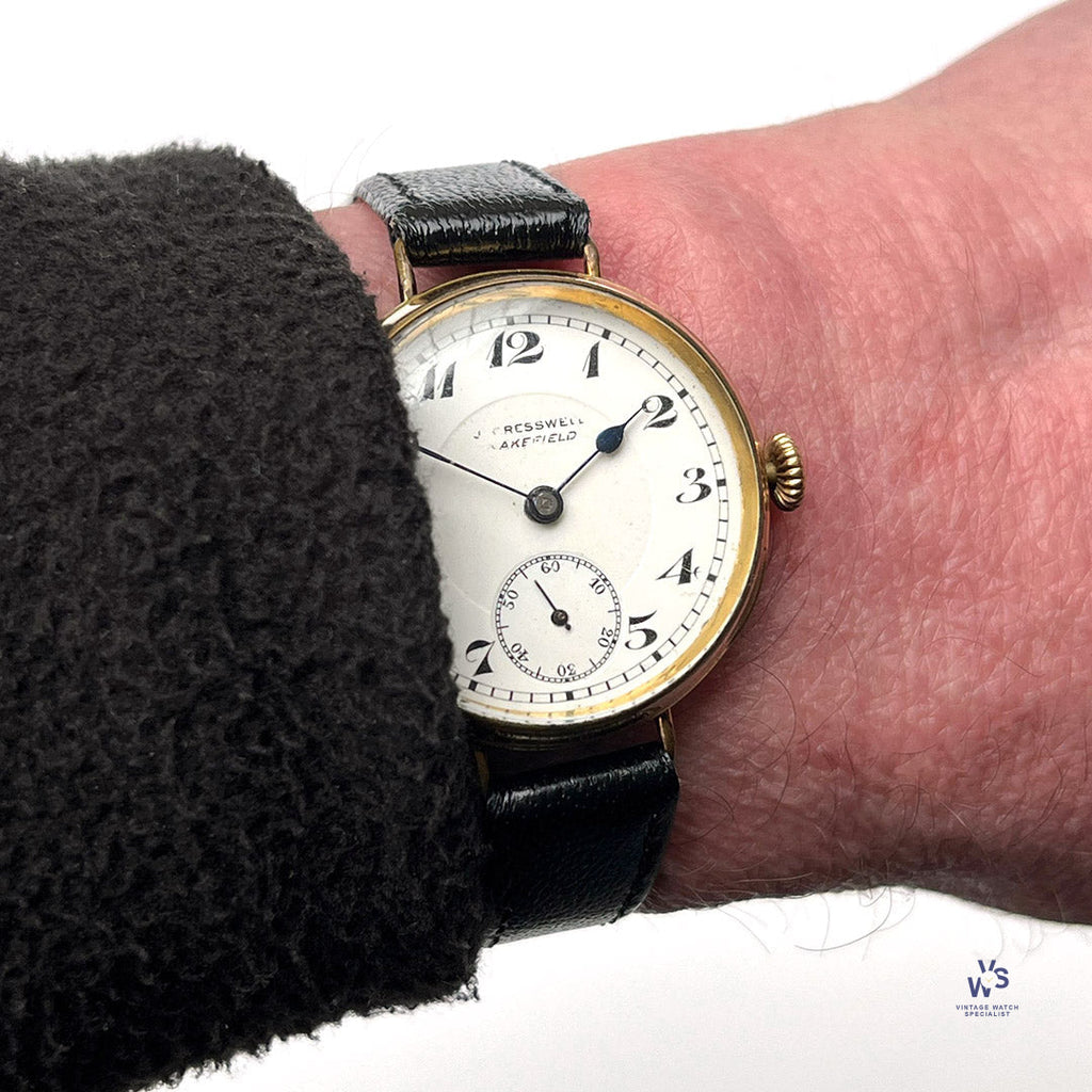 J Cresswell Wakefield Geneva Watch Co - Rolled Gold - c.1920 - Vintage Watch Specialist